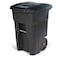 Toter 48 Gal. Trash Can Brownstone with Quiet Wheels and Lid ANA48 - alternate 1